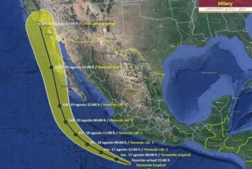 Mexique : l’ouragan Hilary, de catégorie 4 arrive sur la côte Pacifique !