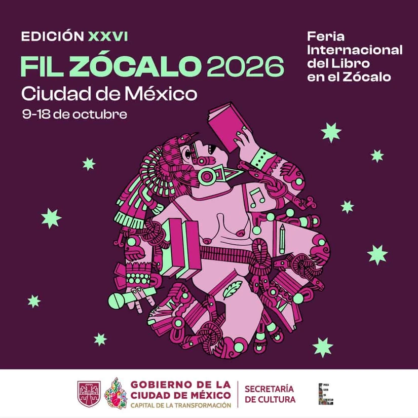 La FIL Zócalo 2026 ofrecerá 266 actividades gratuitas, entre presentaciones de libros, charlas, conciertos, talleres y propuestas culturales. Foto: Cortesía